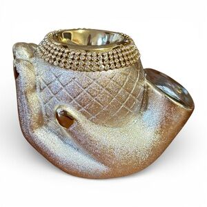 Gold and Bling Hand-Shaped Tealight Candle Holder